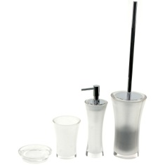 Contemporary 4 Piece Bathroom Accessory Set In Multiple Finishes